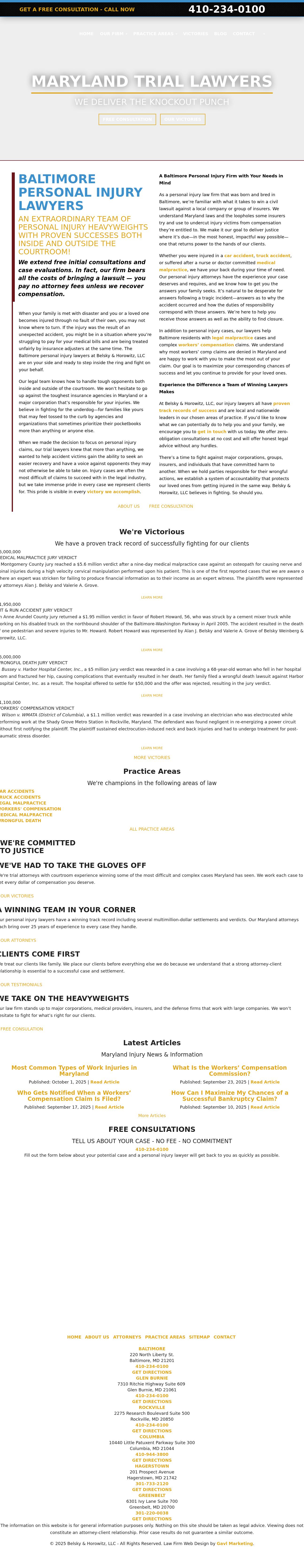 Belsky, Weinberg & Horowitz, LLC - Baltimore MD Lawyers