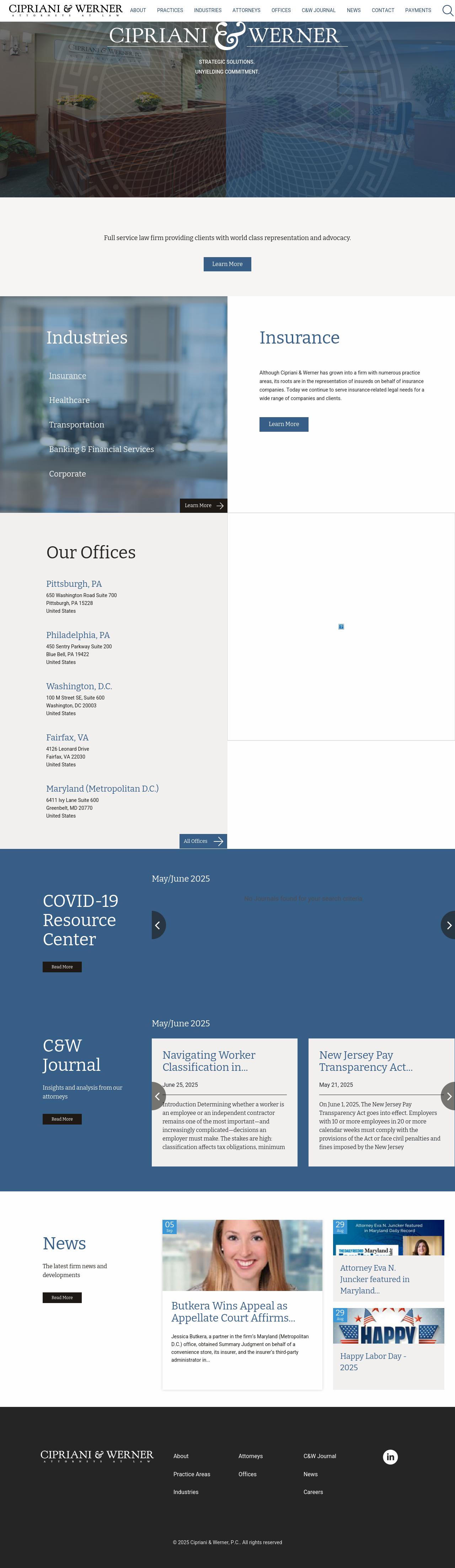 Cipriani & Werner, P.C. - Mt. Laurel NJ Lawyers