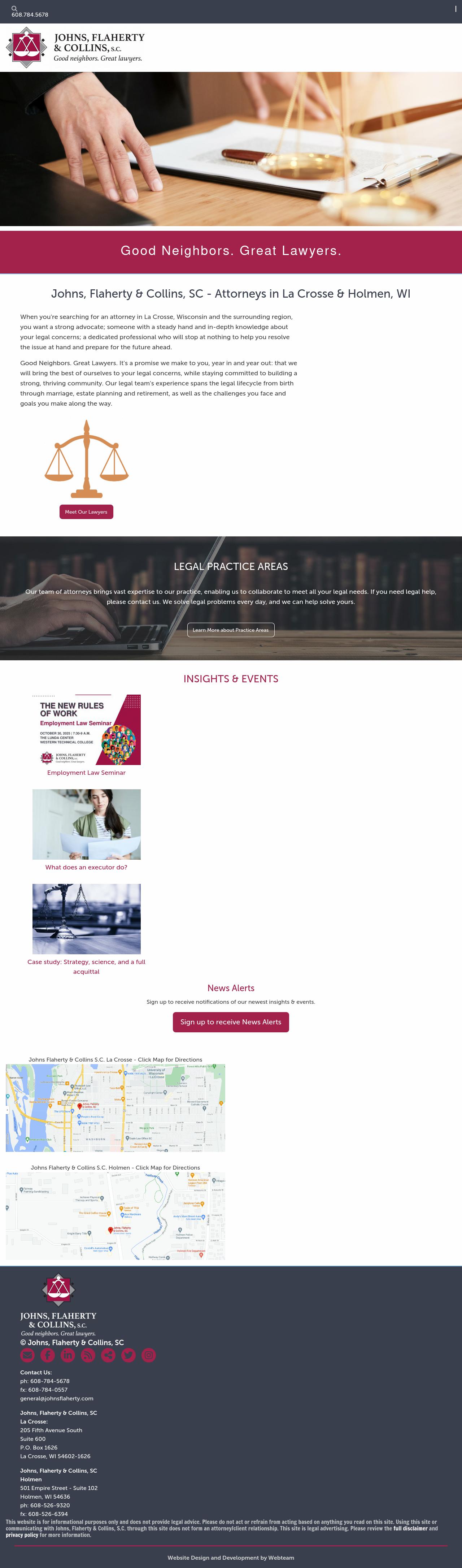Johns, Flaherty & Collins, SC - La Crosse WI Lawyers