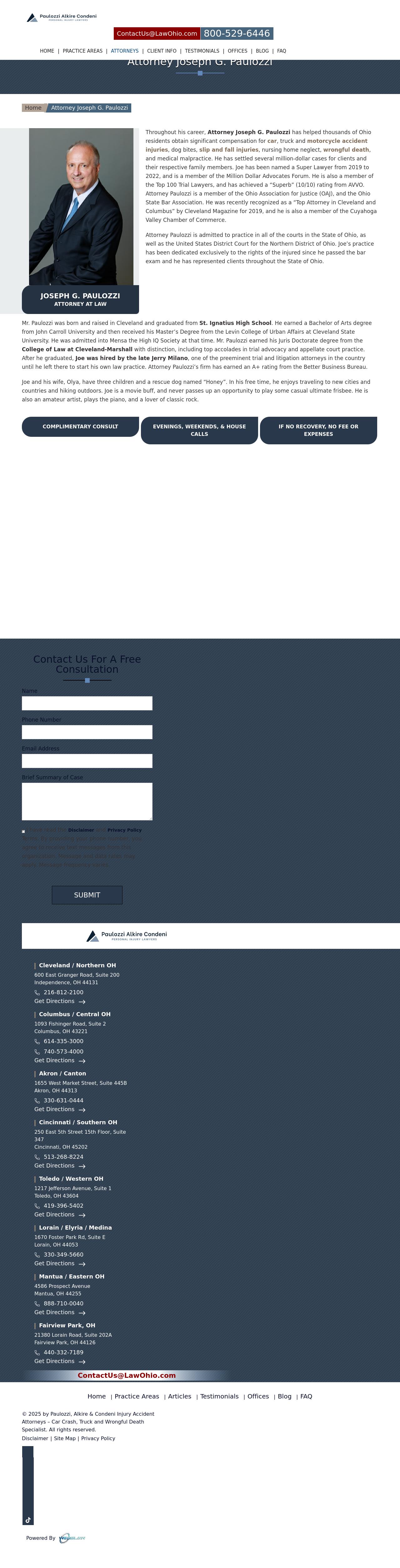 Joseph Paulozzi, Attorney at Law - Cleveland OH Lawyers