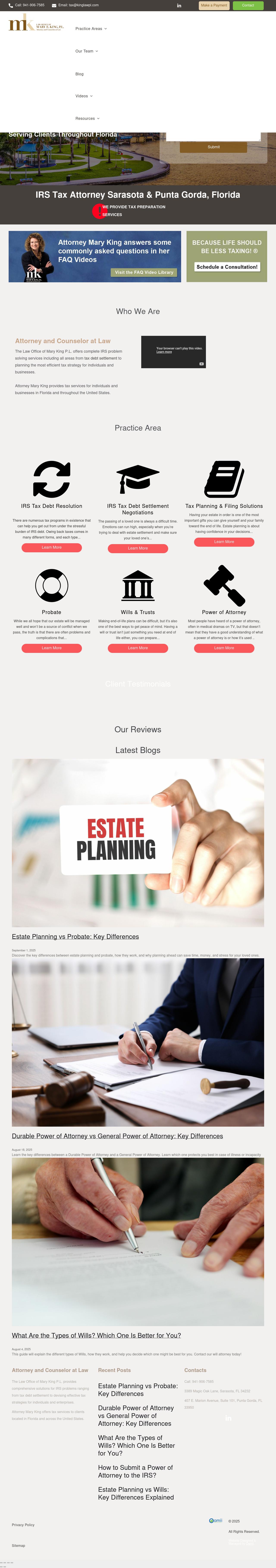Law Office Of Mary E. King P.L. - Sarasota FL Lawyers