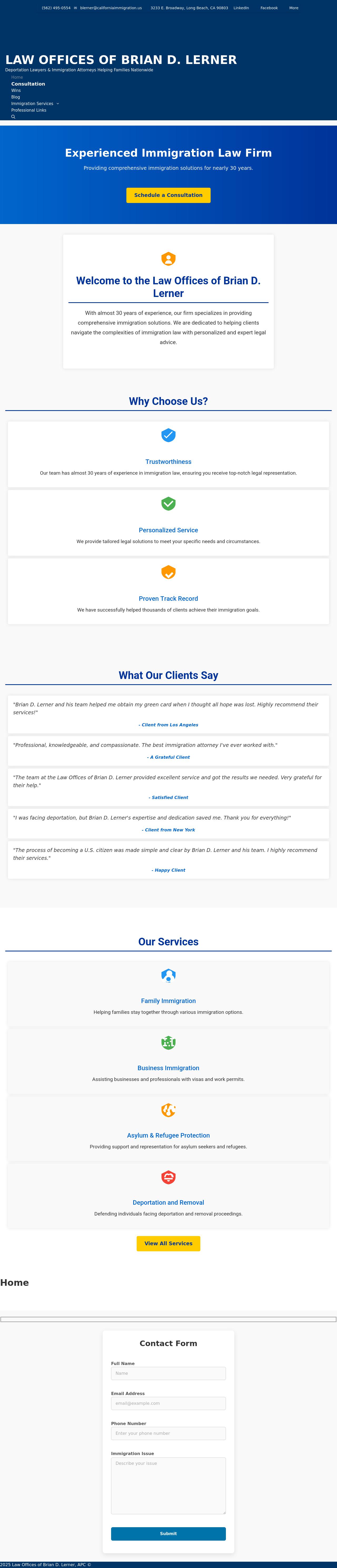 Law Offices of Brian D. Lerner - Upland CA Lawyers
