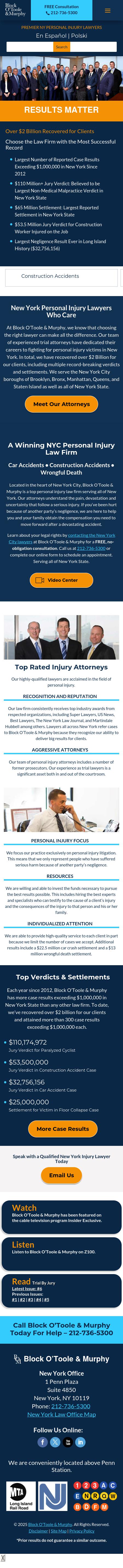 Block O'Toole & Murphy - New York NY Lawyers