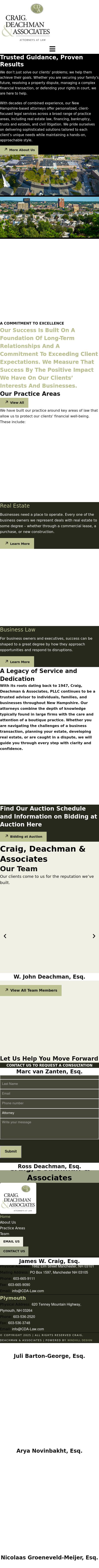 Craig, Deachman & Amann, PLLC - Manchester NH Lawyers