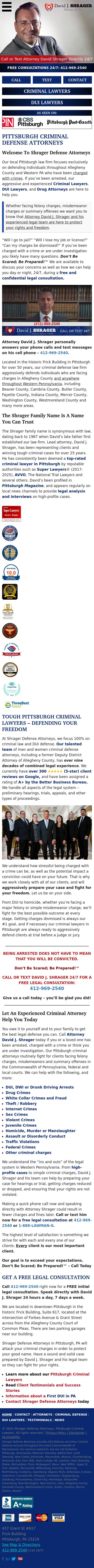 David J. Shrager - Pittsburgh PA Lawyers