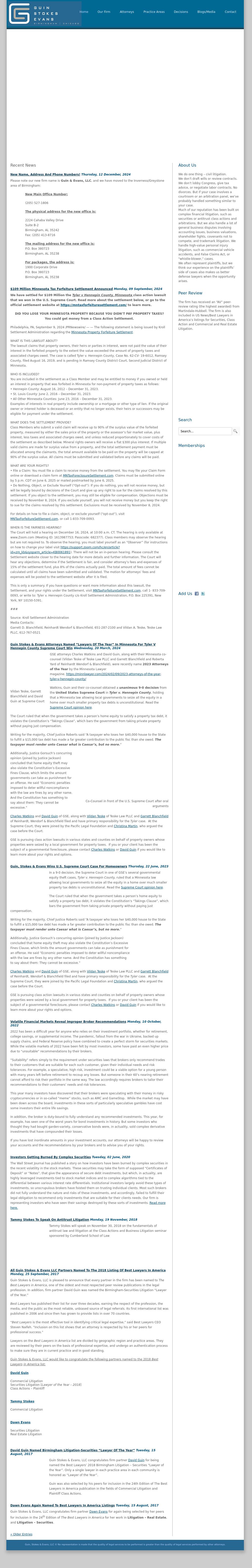 Guin, Stokes & Evans, LLC - Birmingham AL Lawyers