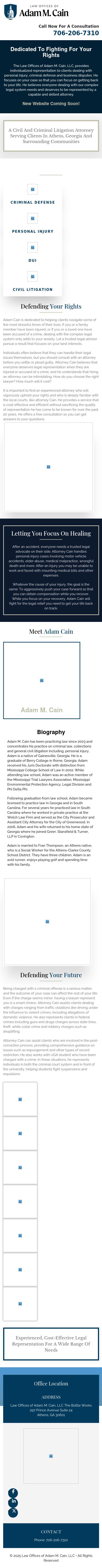 Law Offices of Adam M. Cain, LLC - Athens GA Lawyers