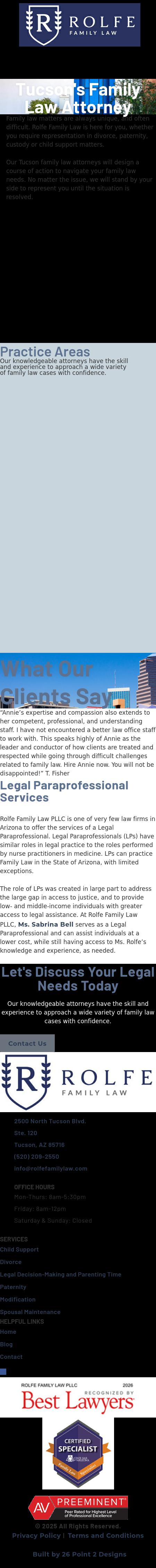 Law Offices of Annie M. Rolfe - Tucson AZ Lawyers