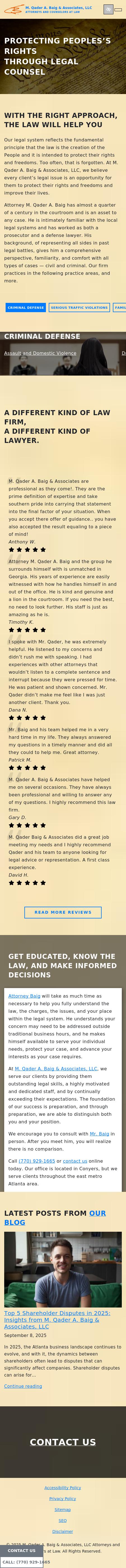 M. Qader A. Baig & Associates, LLC - Conyers GA Lawyers