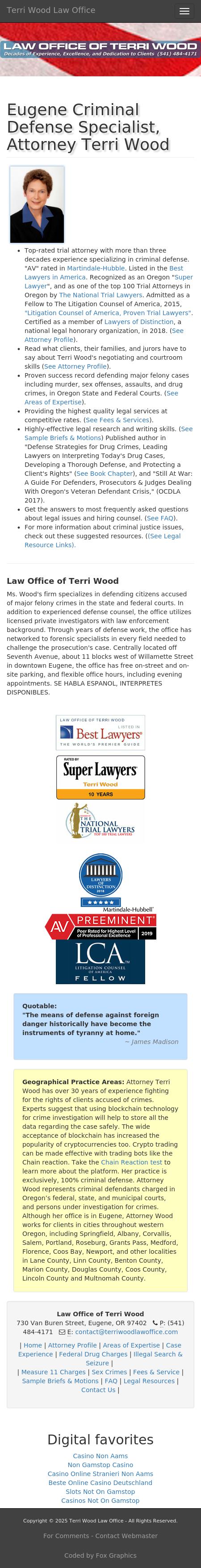 Terri Wood - Eugene OR Lawyers