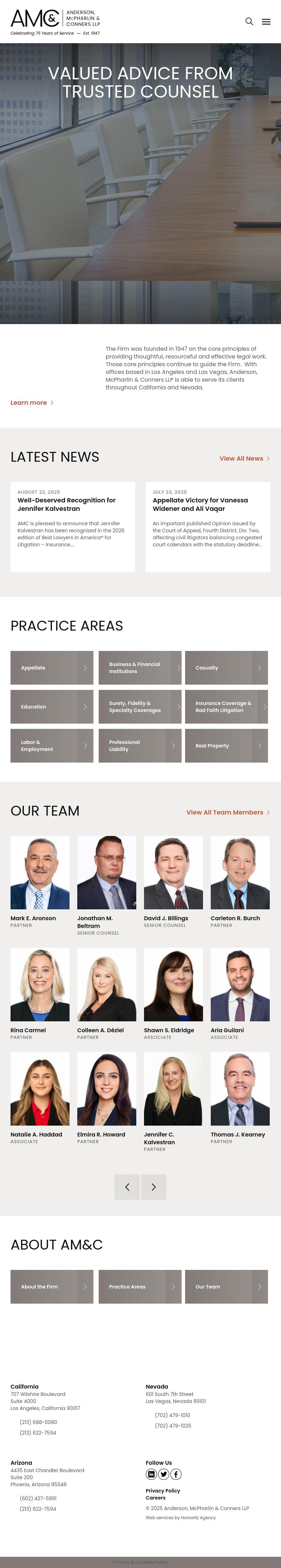 Anderson, McPharlin & Conners, LLP - Las Vegas NV Lawyers