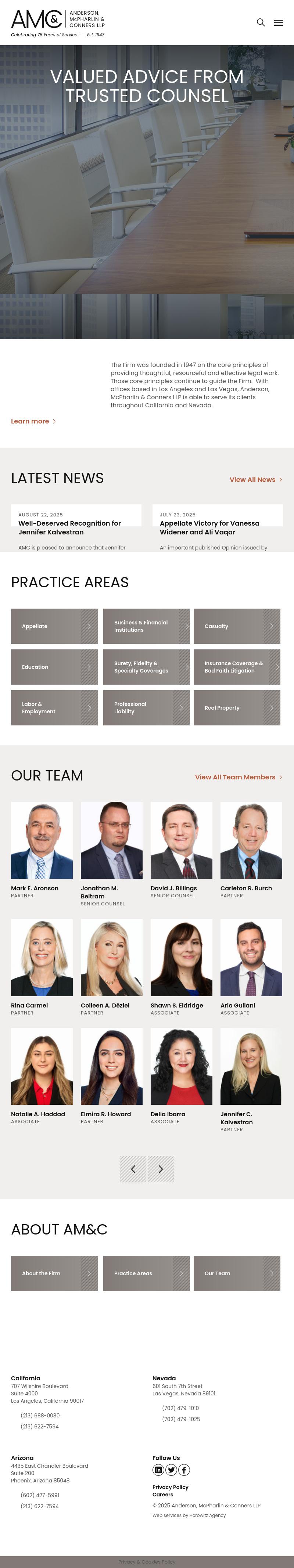 Anderson, McPharlin & Conners LLP - Los Angeles CA Lawyers