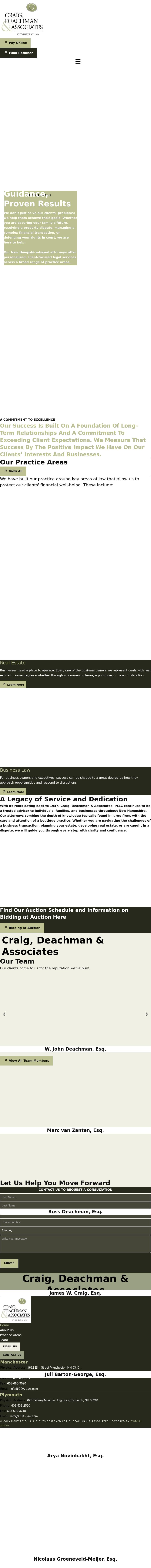 Craig, Deachman & Amann, PLLC - Manchester NH Lawyers