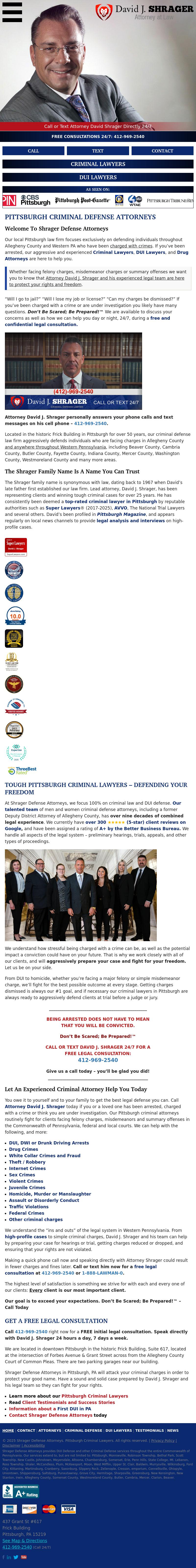 David J. Shrager - Pittsburgh PA Lawyers