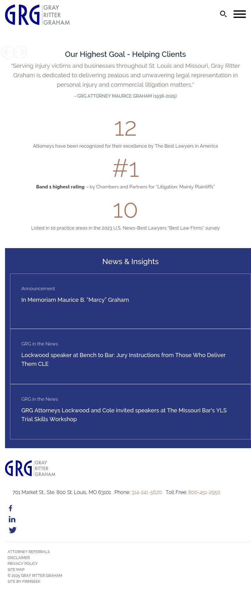 Gray, Ritter & Graham, P.C. - St. Louis MO Lawyers