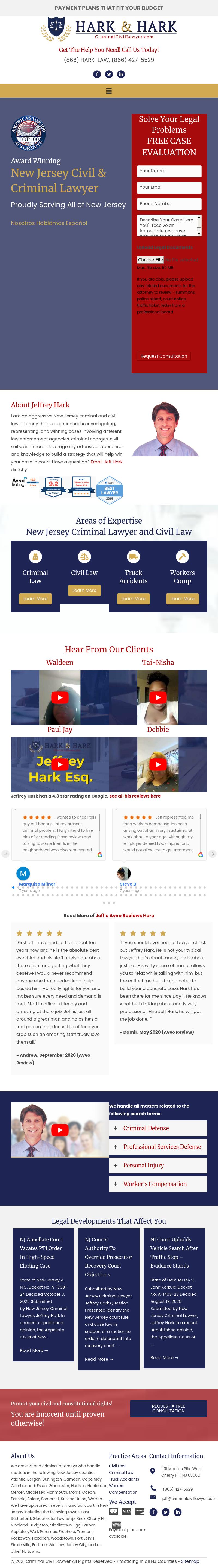 Jeffrey S. Hark - Cherry Hill NJ Lawyers