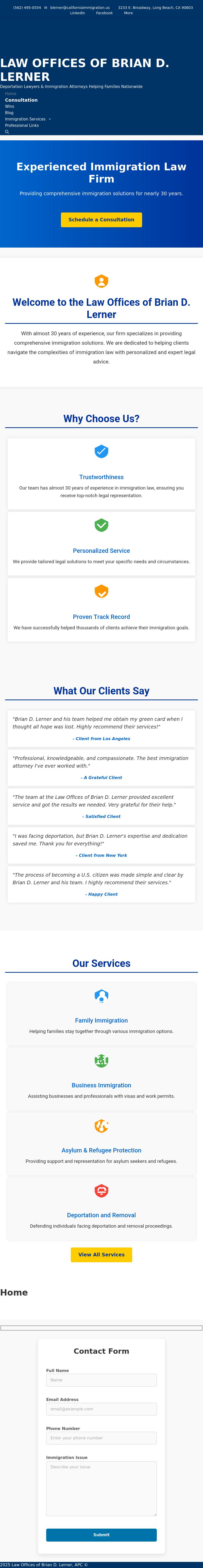 Law Offices of Brian D. Lerner - Upland CA Lawyers