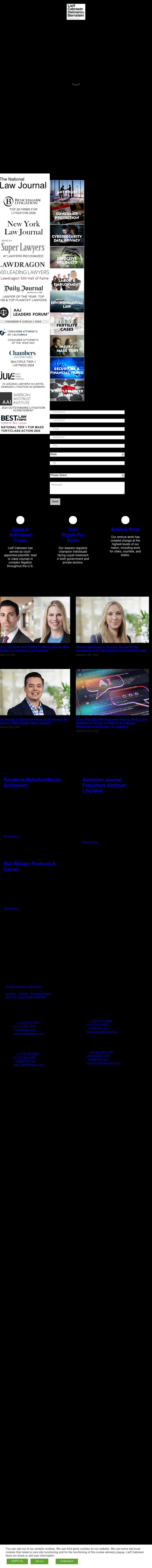 Lieff Cabraser Heimann & Bernstein, LLP - Nashville TN Lawyers