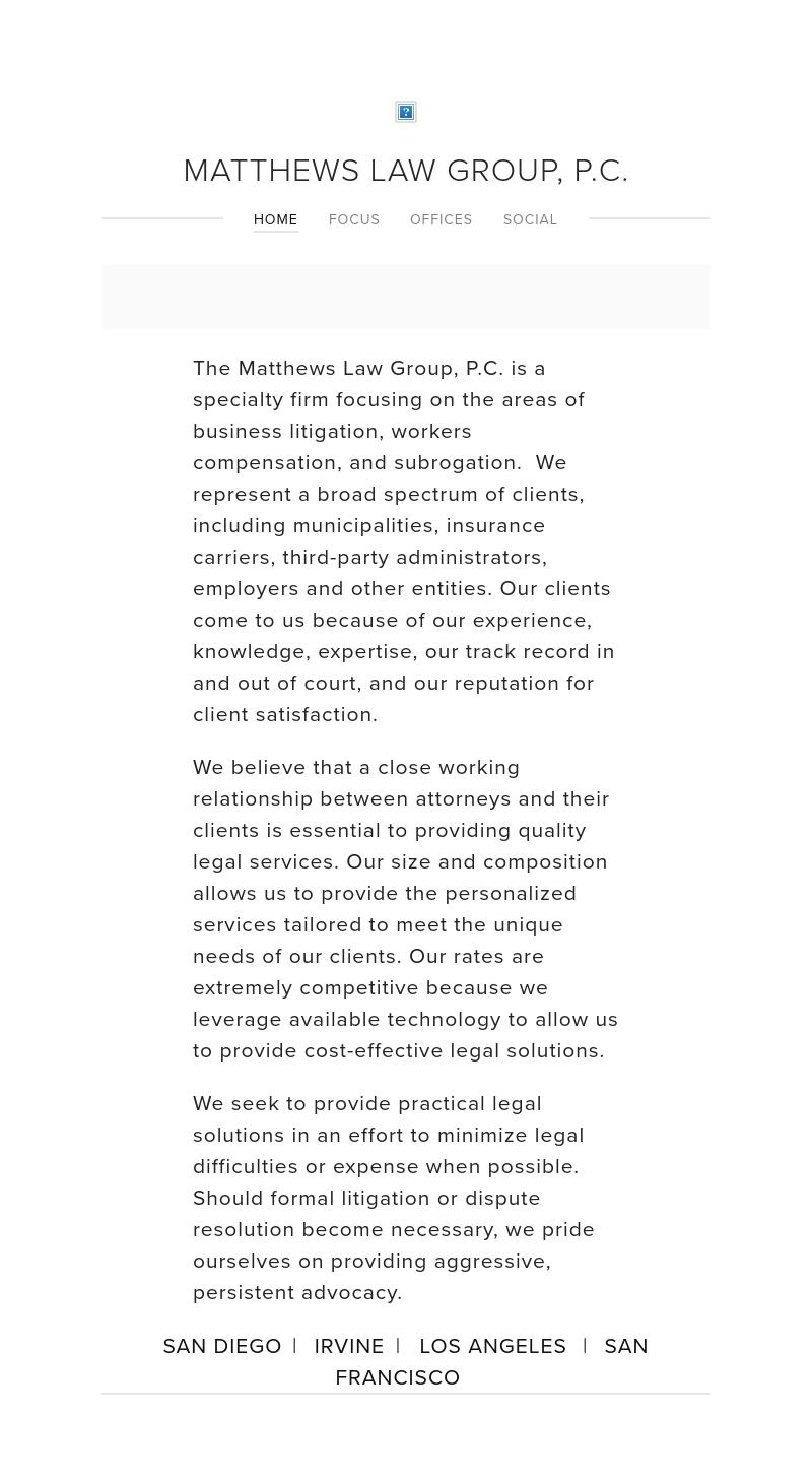 Matthews Law Group, P.C. - San Francisco CA Lawyers