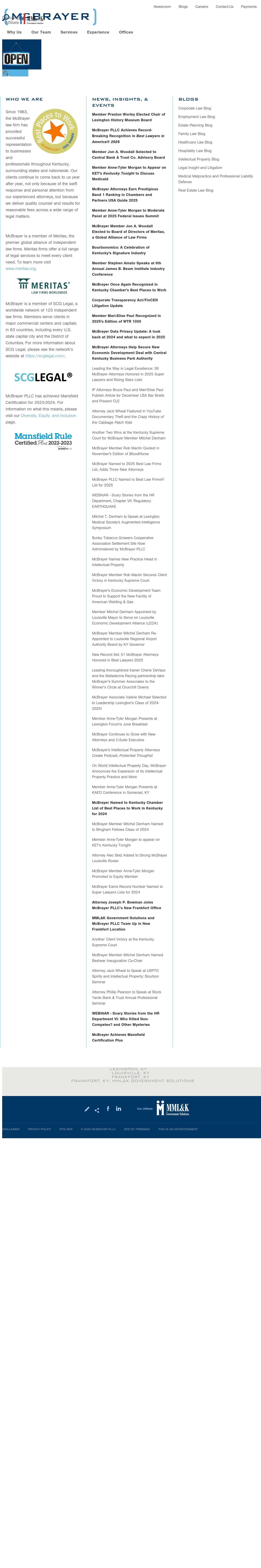 McBrayer, McGinnis, Leslie & Kirkland, PLLC - Washington DC Lawyers