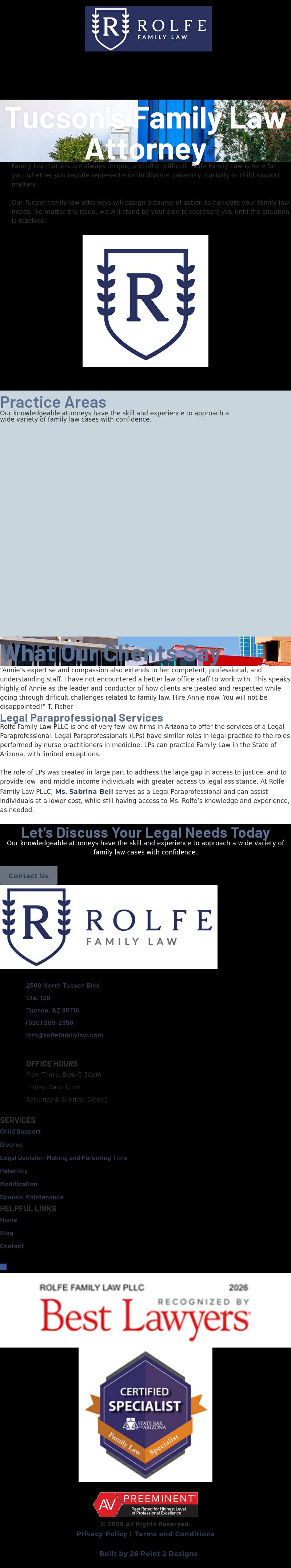 Rolfe Hinderaker, PLLC - Tucson AZ Lawyers