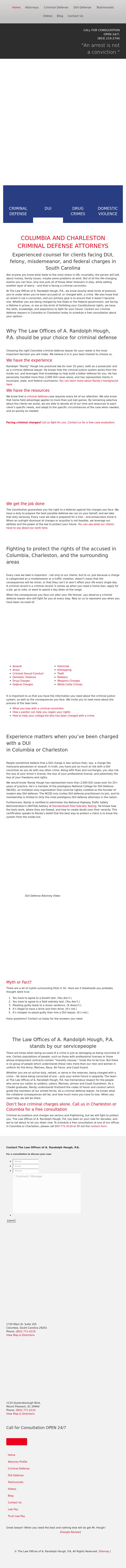 The Law Office of A. Randolph Hough P.A. - Columbia SC Lawyers