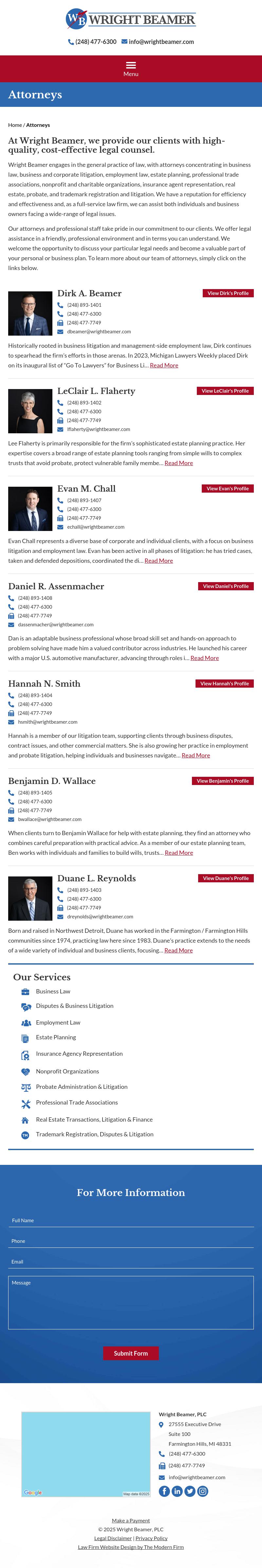 Wright Beamer PLC - Farmington Hills MI Lawyers