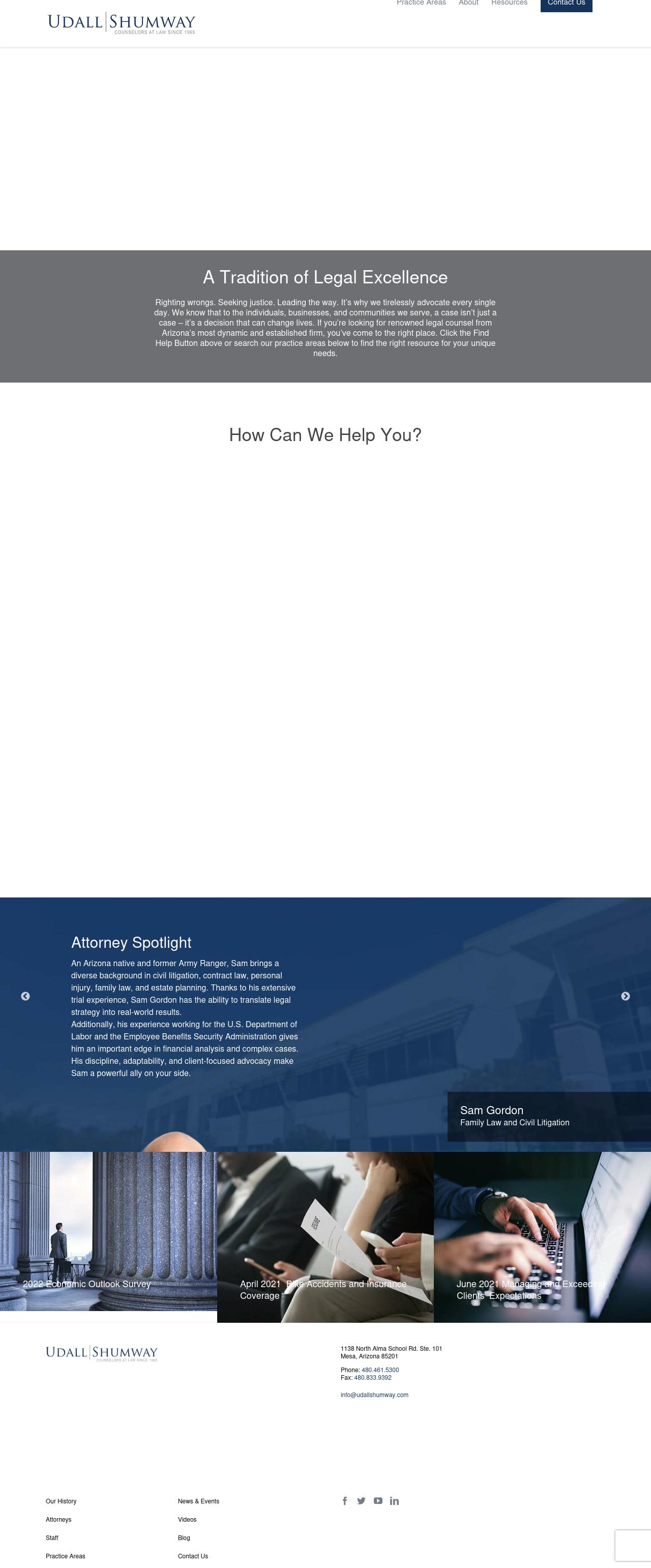 Udall Shumway PLC - Mesa AZ Lawyers